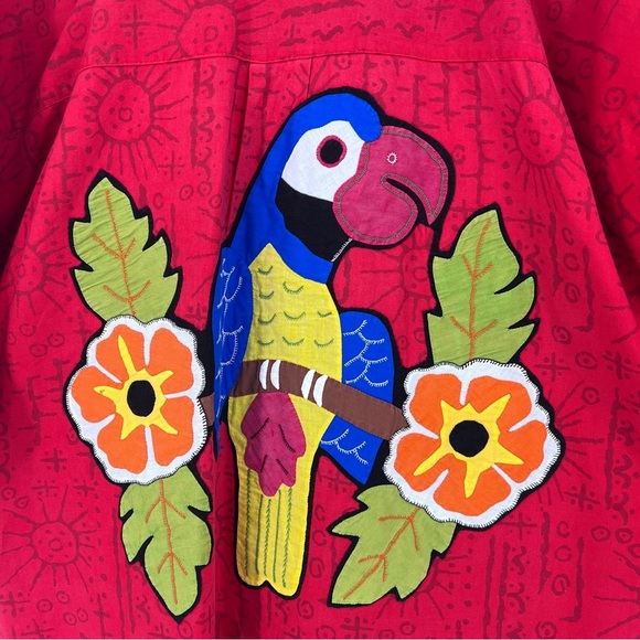 Chacal novelty print shirt parrot cat - Picture 3 of 6